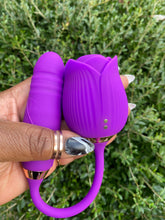 Load image into Gallery viewer, Supercharged Rose Vibrator w/Mini Vibrator